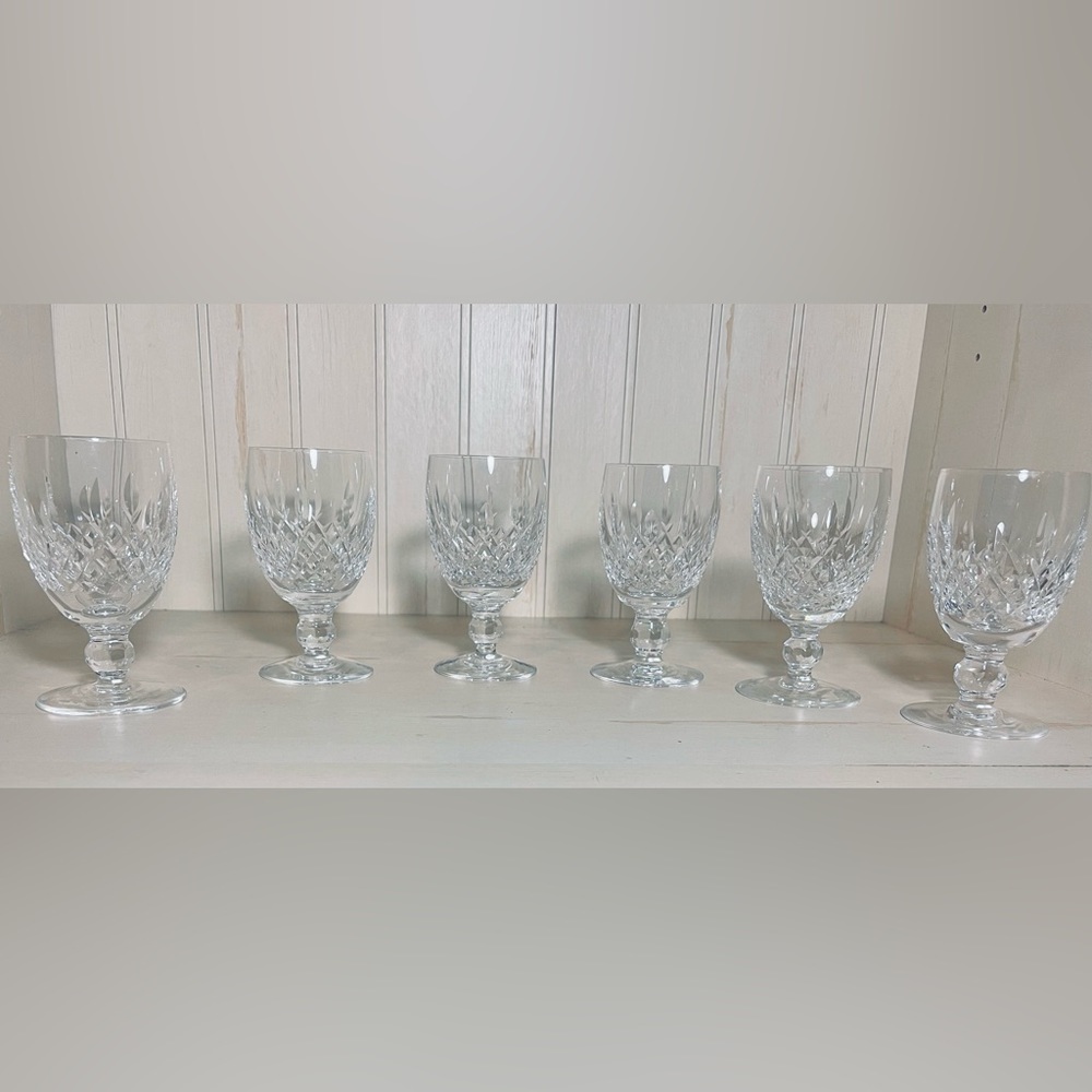 Estate set of 6 Waterford Crystal KILCASH Claret Wine Glasses